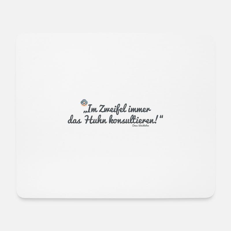 Das Huhn konsultieren - Mousepad (Querformat) - Weiß
