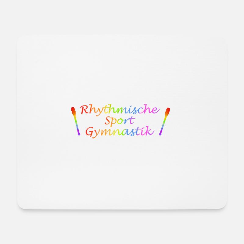 Rhythmische Sportgymnastik Keulen RSG Regenbogen - Mousepad (Querformat) - Weiß