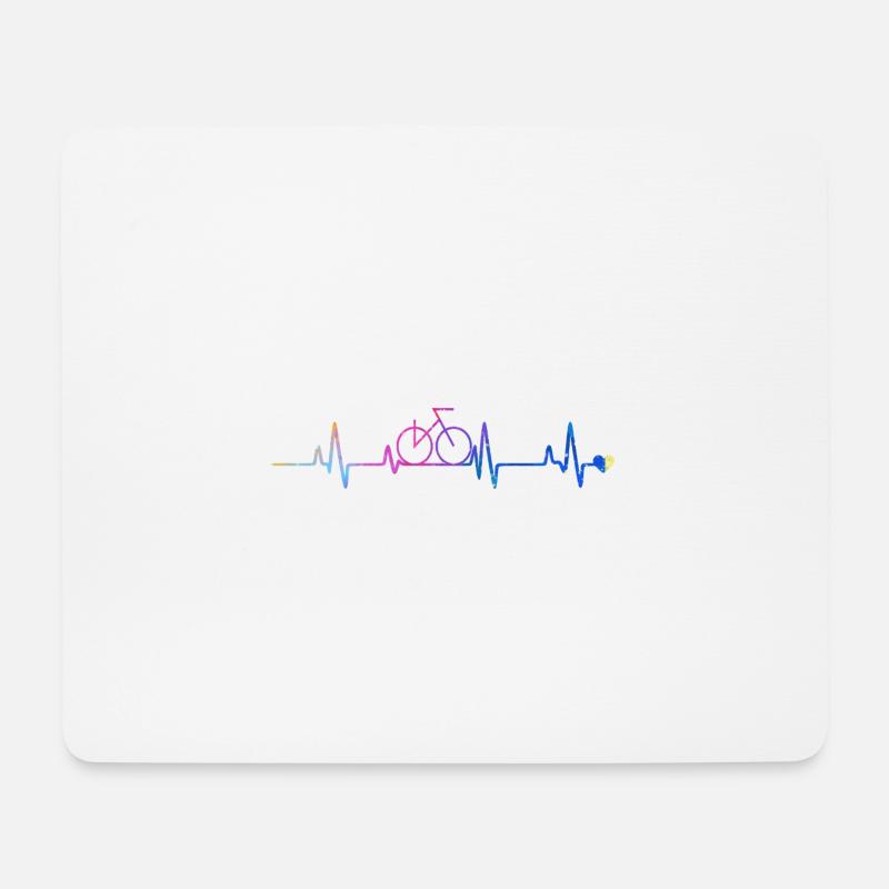 radfahrer - Mousepad (Querformat) - Weiß