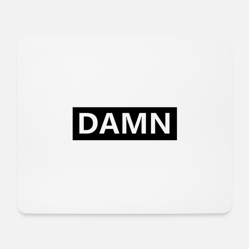 DAMN - Mousepad (Querformat) - Weiß