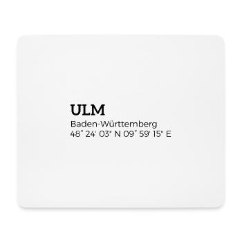 Ulm Baden-Württemberg les coordonnées - Tapis de souris (format paysage) - blanc - Devant