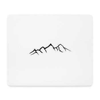 montagnes - Tapis de souris (format paysage) - blanc - Devant