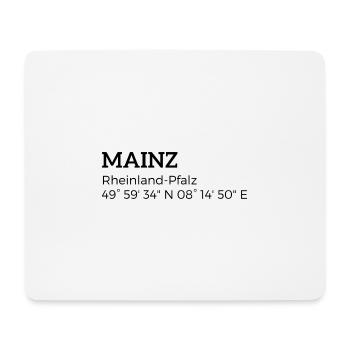 Coordonnées Mayence Rhénanie-Palatinat - Tapis de souris (format paysage) - blanc - Devant