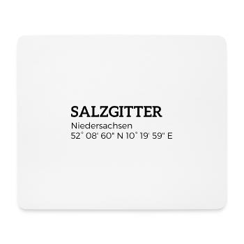 les coordonnées Salzgitter Basse-Saxe - Tapis de souris (format paysage) - blanc - Devant