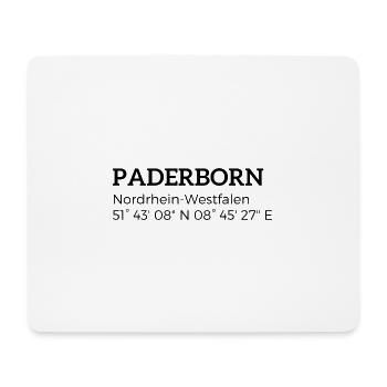 Paderborn Rhénanie-du-Nord-Westphalie coordonnées - Tapis de souris (format paysage) - blanc - Devant