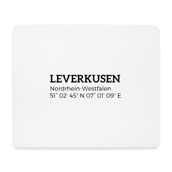 Leverkusen North Rhine-Westphalia coordinates - Mouse Pad (horizontal) - white - Front