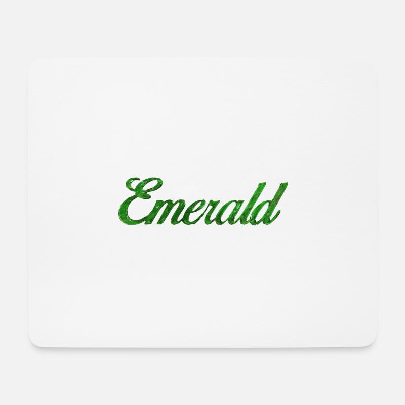Emerald Stylized Text - Mouse Pad (horizontal) - white