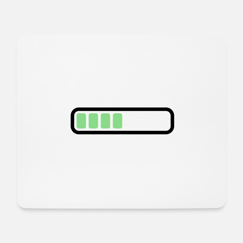 Akku Batterie loading - Mousepad (Querformat) - Weiß