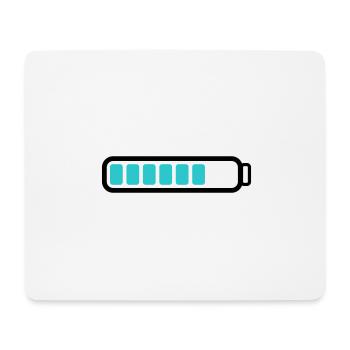 Akku Batterie loading - Mousepad (Querformat) - Weiß - Vorne