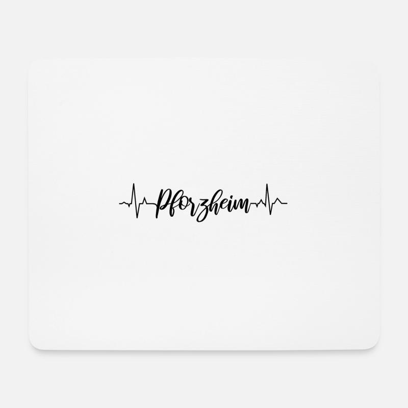 EKG Pforzheim - Mousepad (Querformat) - Weiß