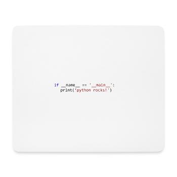 Python rocks - Mousepad (Querformat) - Weiß - Vorne