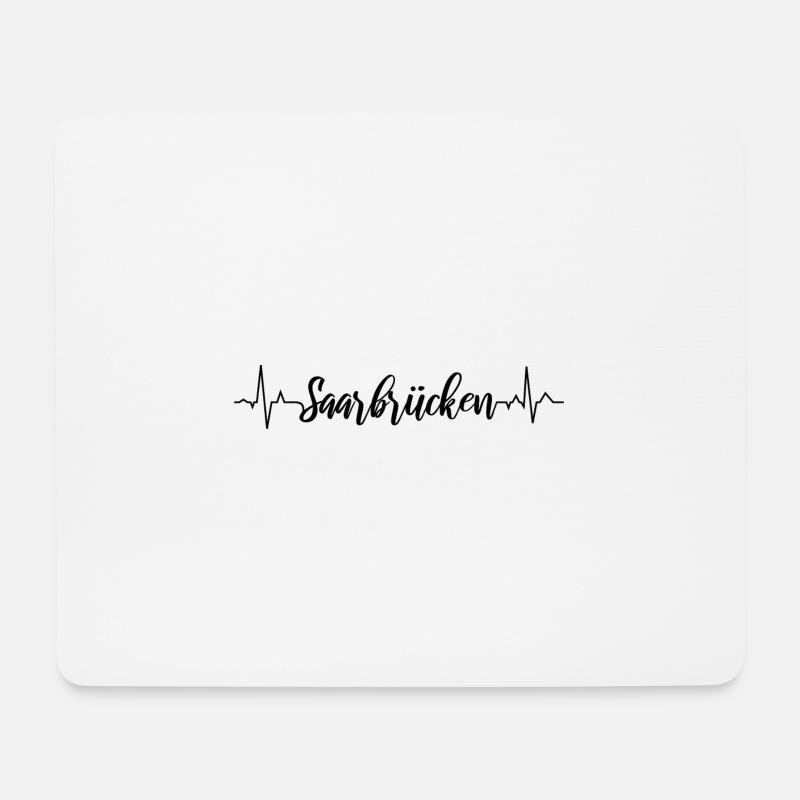 EKG Saarbrücken - Mousepad (Querformat) - Weiß