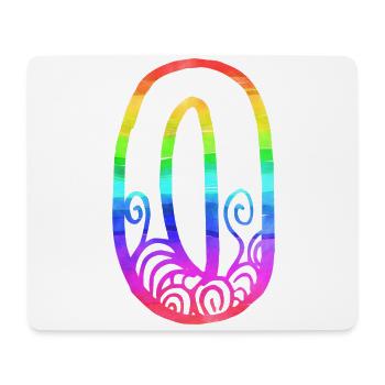 rainbow o - Mouse Pad (horizontal) - white - Front
