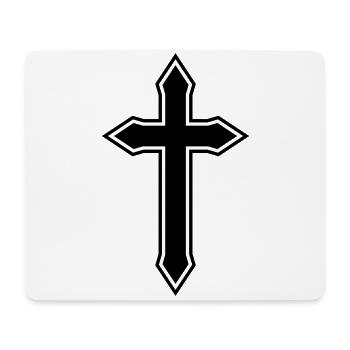 Cross symbol icon - Mouse Pad (horizontal) - white - Front