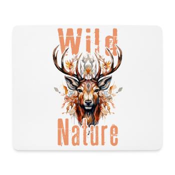 Deer Antlers Animal Forest Wilderness Mountains Wild Nature - Mouse Pad (horizontal) - white - Front