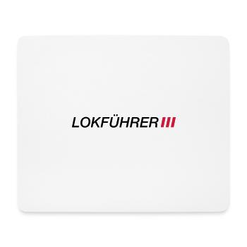 Lokführer - Schriftzug mit Streifen - Mousepad (Querformat) - Weiß - Vorne