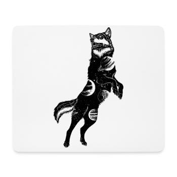 Wolf Universum - Mousepad (Querformat) - Weiß - Vorne