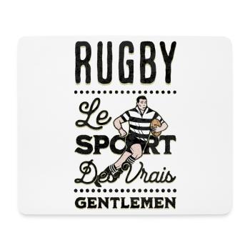 RUGBY VRAIS GENTLEMEN - Tapis de souris (format paysage) - blanc - Devant