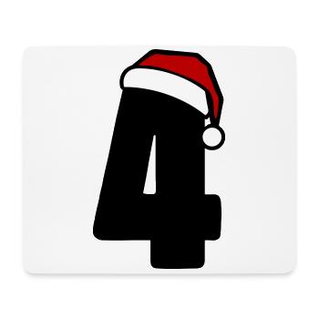 4 Number Christmas - Mouse Pad (horizontal) - white - Front