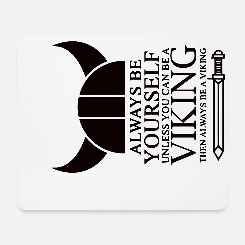 Wikinger - Mousepad (Querformat) - Weiß
