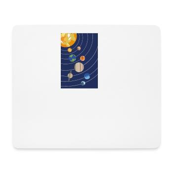 Sonnensystem Sonne Planeten Umlaufbahnen - Mousepad (Querformat) - Weiß - Vorne