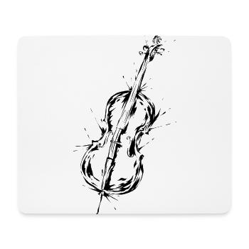 Cello - Mousepad (Querformat) - Weiß - Vorne
