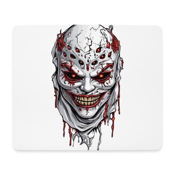 Schaurige Halloween Psychopathen Maske Design - Mousepad (Querformat) - Weiß - Vorne