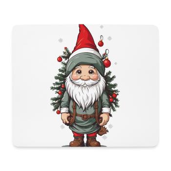 Winter Gnome and Christmas Tree Christmas Design - Mouse Pad (horizontal) - white - Front