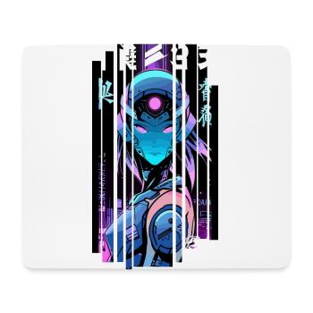Cyborg Frau Futuristischer Roboter - Mousepad (Querformat) - Weiß - Vorne