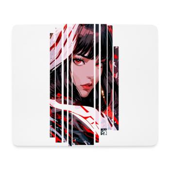 Cyborg Woman blanc kanji - Tapis de souris (format paysage) - blanc - Devant