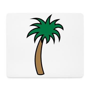 Palme palm tree palmier - Tropen - Strandurlaub - Mousepad (Querformat) - Weiß - Vorne