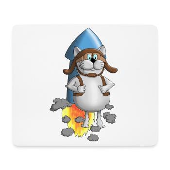 Nouveau départ - Rocket - Comic - Tapis de souris (format paysage) - blanc - Devant