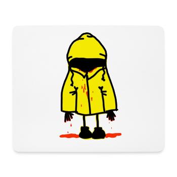 Creepy hooded man - Mouse Pad (horizontal) - white - Front