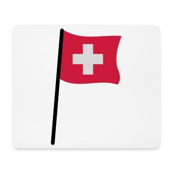 Swiss flag - Mouse Pad (horizontal) - white - Front