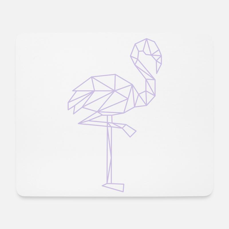 flamingo - Mousepad (Querformat) - Weiß