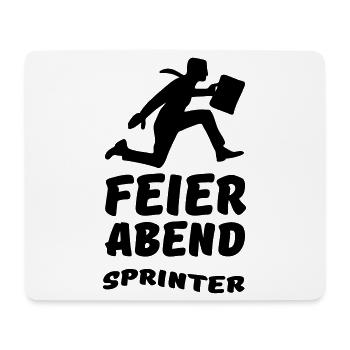 Feierabend Sprinter Geschenk Arbeit Büro - Mousepad (Querformat) - Weiß - Vorne