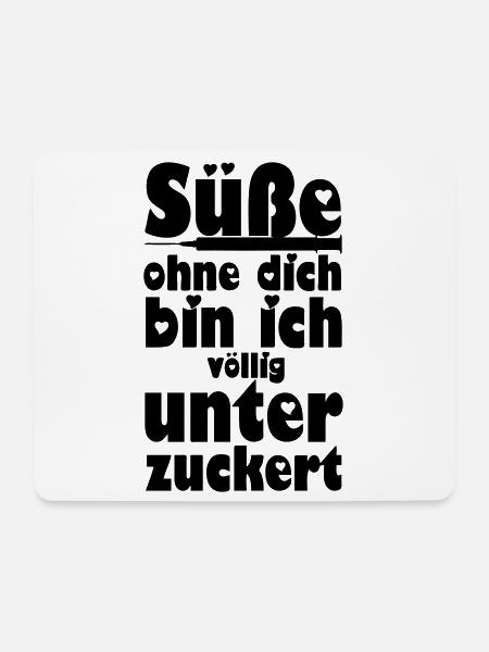 Süße - Völlig unterzuckert Liebe, Paare, Geschenk - Mousepad (Querformat) - Weiß
