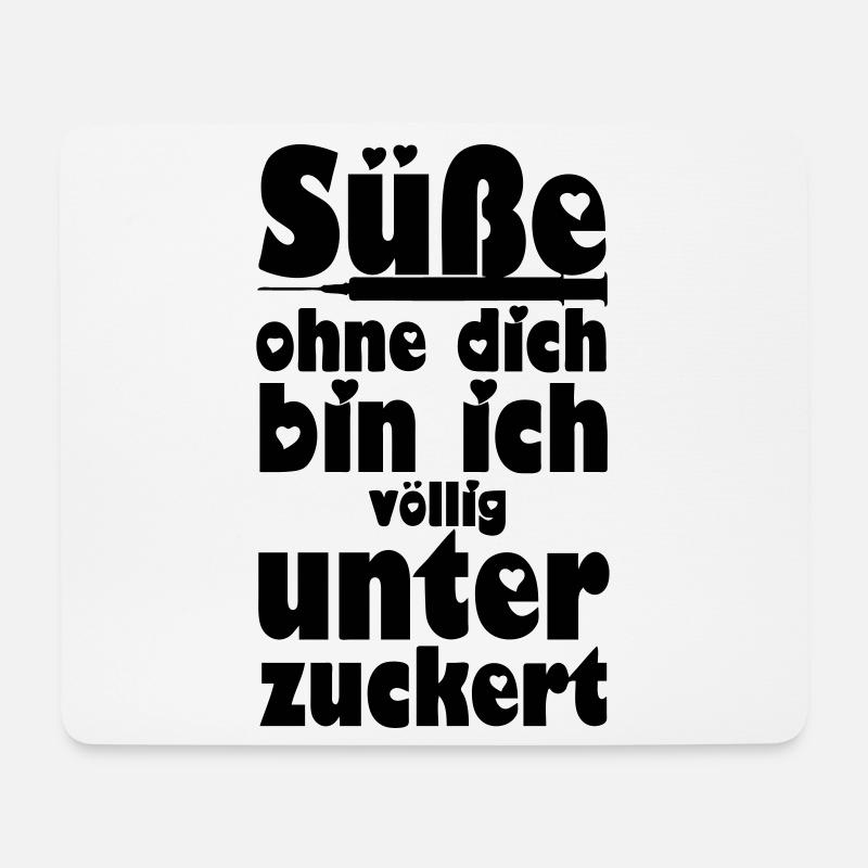 Süße - Völlig unterzuckert Liebe, Paare, Geschenk - Mousepad (Querformat) - Weiß