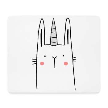 Unicorn Hase - Tapis de souris (format paysage) - blanc - Devant
