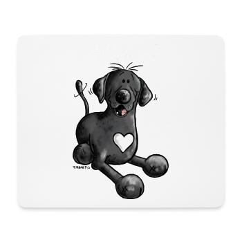 Labbi Love - Labrador Retriever - Hund - Mousepad (Querformat) - Weiß - Vorne