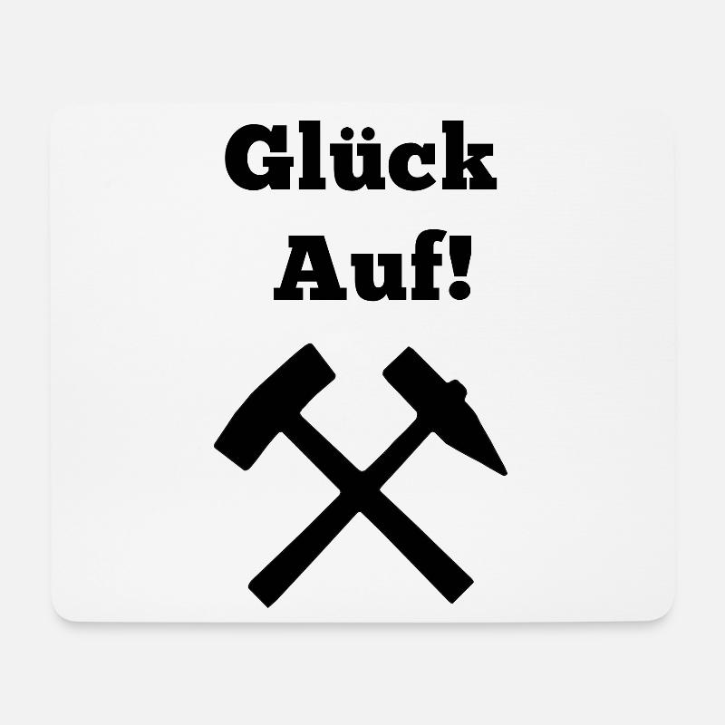 Glückauf Bergwerk Steiger Gruß Bergmann Zeche Pott - Mousepad (Querformat) - Weiß