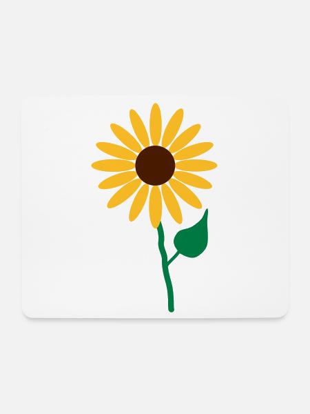 Blume - Mousepad (Querformat) - Weiß