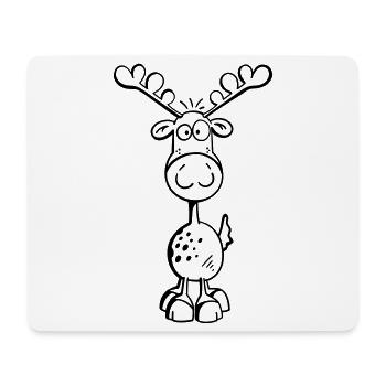 Cute Elk - Mouse Pad (horizontal) - white - Front