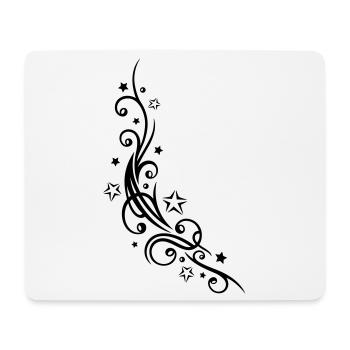 Tribal Tattoo ornament with stars. - Mouse Pad (horizontal) - white - Front