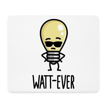Watt-ever, whatever funny saying light bulb puns - Mouse Pad (horizontal) - white - Front