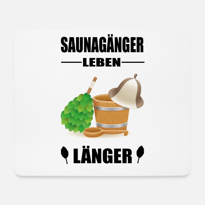 Sauna Bad Spa Wellness Dampfbad Geschenk Idee - Mousepad (Querformat) - Weiß