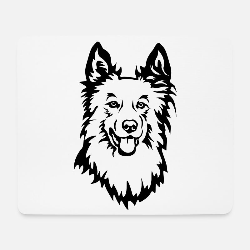 Harzer Fuchs Kopf - Mousepad (Querformat) - Weiß
