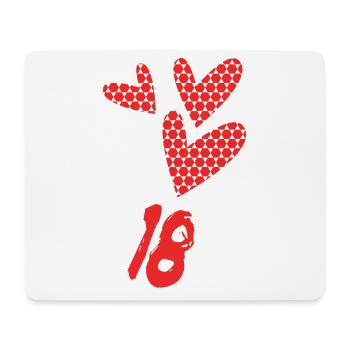 18. 18 JAHRE ALT. 18-JÄHRIGES JUBILÄUM. GEBURTSTAG 18 JAHRE. - Mousepad (Querformat) - Weiß - Vorne