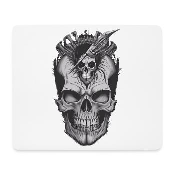 Cool Skull - Mousepad (Querformat) - Weiß - Vorne