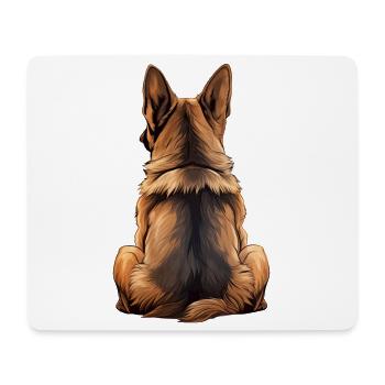 Deutscher Schäferhund - Mousepad (Querformat) - Weiß - Vorne